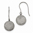 Stainless Steel Polished w/ Preciosa Crystal Circle Earrings