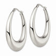 Stainless Steel Polished Hoop Earrings