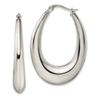 Stainless Steel Polished Hoop Earrings