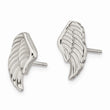 Stainless Steel Polished Angel Wing Post Earrings