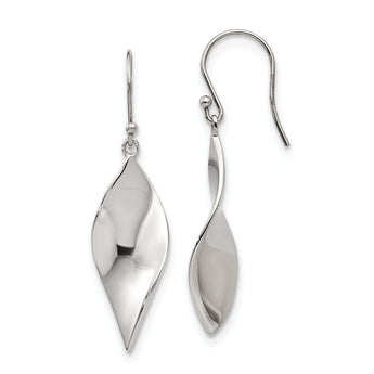 Stainless Steel Polished Fancy Shepherd Hook Earrings