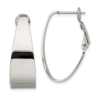 Stainless Steel Polished Hoop Earrings