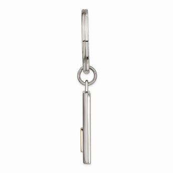 Stainless Steel Polished Yellow IP-plated Key Chain