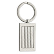 Stainless Steel Polished and Textured Key Ring