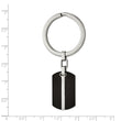Stainless Steel Brushed and Polished Black IP-plated Key Ring