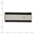 Stainless Steel Brushed Black IP-plated CZ Polished Money Clip