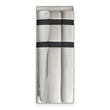 Stainless Steel Polished Black Carbon Fiber Inlay Money Clip
