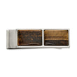 Stainless Steel Polished Tiger's Eye Money Clip