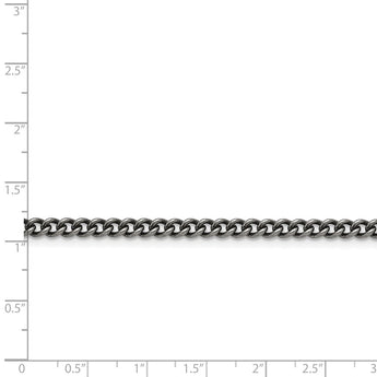 Stainless Steel 4.0mm 30in Round Curb Antiqued Chain