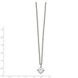 Stainless Steel Lavender CZ Pendant 18in Necklace