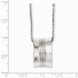 Stainless Steel Polished Geometrical Pendant 18in Necklace