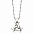 Stainless Steel Polished & Antiqued Celtic Knot 22in Necklace