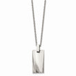 Stainless Steel Polished Concave 22in Necklace