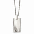Stainless Steel Polished Concave 22in Necklace