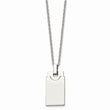 Stainless Steel Polished Square 22in Necklace