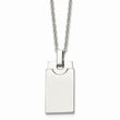 Stainless Steel Polished Square 22in Necklace