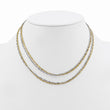 Stainless Steel Polished & Yellow IP-plated 17.5in Layered Necklace