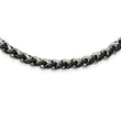 Stainless Steel Polished & Black IP-plated 24in Necklace