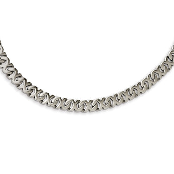 Stainless Steel Polished Fancy Xs 24in Necklace