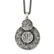 Stainless Steel Antiqued Circles Necklace