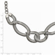 Stainless Steel Interlinked Oval 16.5in w/ext Necklace