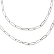 Stainless Steel Oval Links 28 inch Layered Necklace