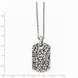 Stainless Steel Antiqued Dog Tag 24in Necklace