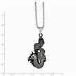 Stainless Steel Black IP-plated Dragon Necklace