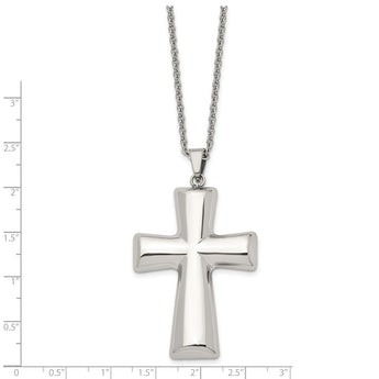 Stainless Steel Polished Cross Necklace