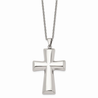 Stainless Steel Polished Cross Necklace