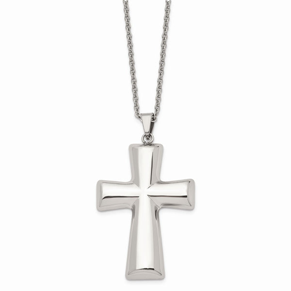 Stainless Steel Polished Cross Necklace