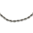 Stainless Steel Polished 24in 6mm Rope Necklace