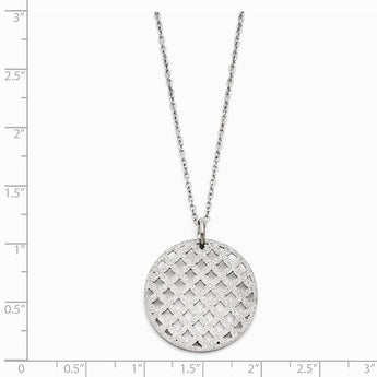 Stainless Steel Circular Pendant Necklace