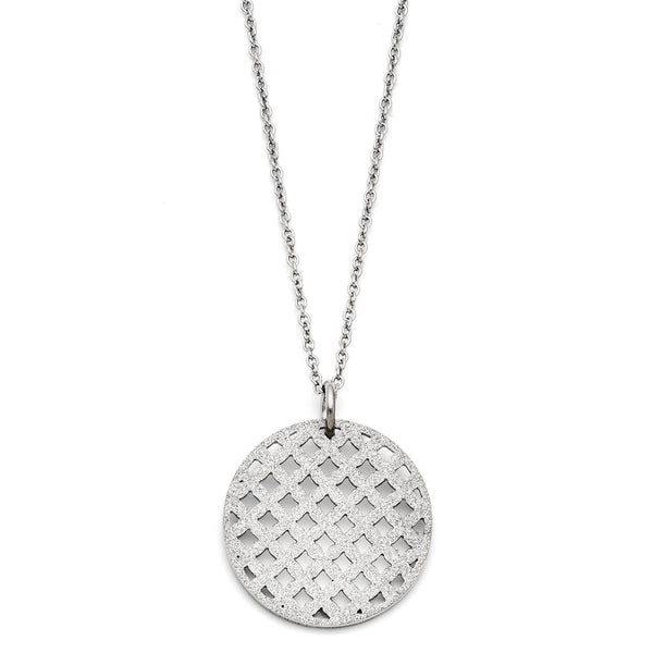 Stainless Steel Circular Pendant Necklace