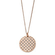 Stainless Steel Pink IP-plated Pendant Necklace