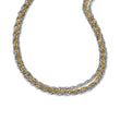 Stainless Steel Polished & Yellow IP-plated 1Layered Necklace