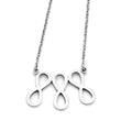 Stainless Steel Infinity Symbol Polished Necklace - Birthstone Company