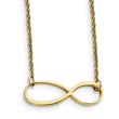 Stainless Steel Infinity Yellow IP-plated Polished Necklace