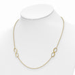 Stainless Steel Double Infinity Yellow IP-plated Polished Necklace
