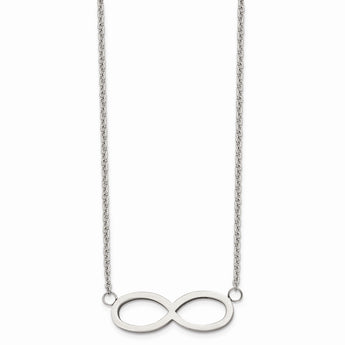 Stainless Steel Brushed/Polished Infinity Symbol Necklace