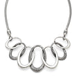 Stainless Steel Oval Antiqued with 3.5in ext. Necklace