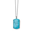 Stainless Steel Imitation Turquoise Necklace