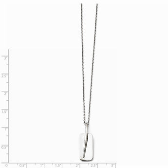 Stainless Steel Moveable Tag Necklace