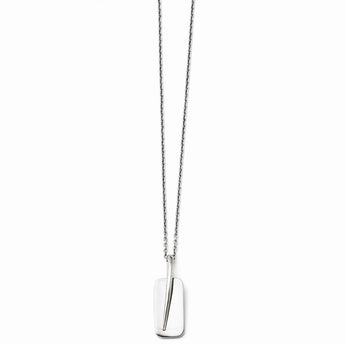 Stainless Steel Moveable Tag Necklace