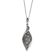 Stainless Steel Crystal Antiqued with 2.5in extension Necklace