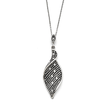 Stainless Steel Crystal Antiqued with 2.5in extension Necklace