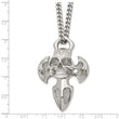 Stainless Steel Cross with Skull Necklace