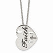 Stainless Steel Enameled Polished Heart Necklace