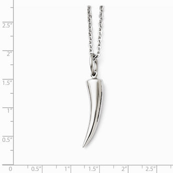 Stainless Steel Polished Horn Necklace