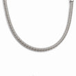 Stainless Steel Polished & Textured with 1.5 inch ext Necklace